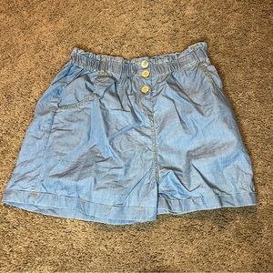 Angie blue 100% cotton denim colored Shorts Size Medium SH22